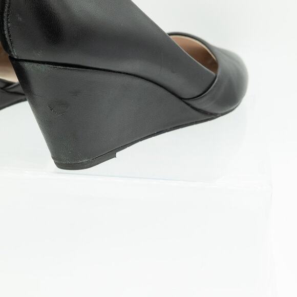 Kenneth Cole Edith Wedge Heel Black Leather 8 M - Picture 8 of 10
